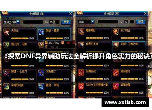《探索DNF异界辅助玩法全解析提升角色实力的秘诀》